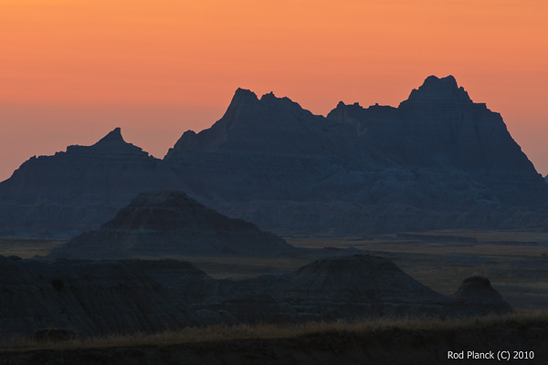 Badlands at Sunset, Badlands National Park, South Dakota