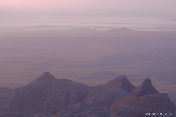 Badlands at Sunrise, Badlands National Park, South Dakota