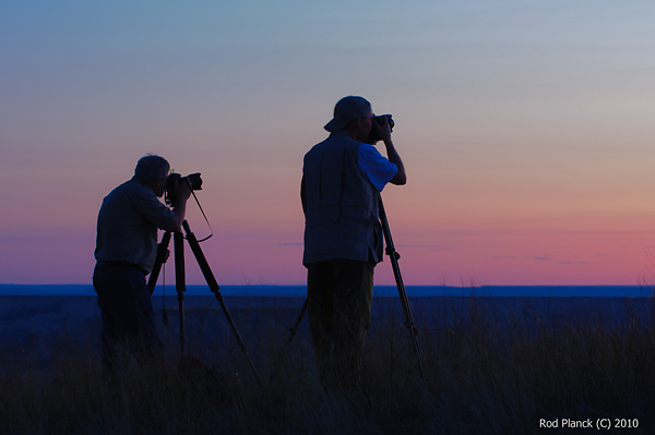 Photographers at Sunset, Badlands National Park, South Dakota