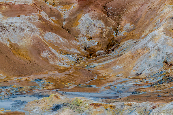 Hot Springs and Mud Pots in Geothermal area near Lake Myvatn, Iceland