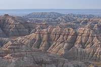 Formations, Banded Buttes, Badlands National Park, South Dakota