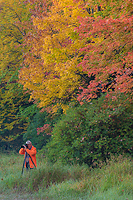Larry Lowell Photographing Fall Foliage, Ottawa National Forest, MI